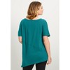 June + Vie by Roaman's Women's Plus Size Short-Sleeve Asymmetrical Tunic - 3 of 4