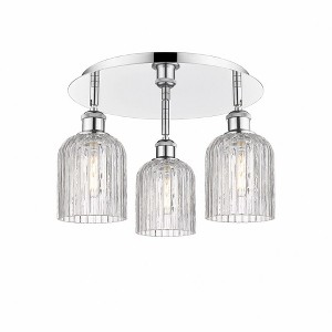 Bridal Veil - 3 Light Flush Mount In Art Deco Style-10 Inches Tall and 16.75 Inches Wide - 1 of 1