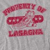 Garfield Property Of Lasagna Adult T-Shirt Athletic Heather - 2 of 4