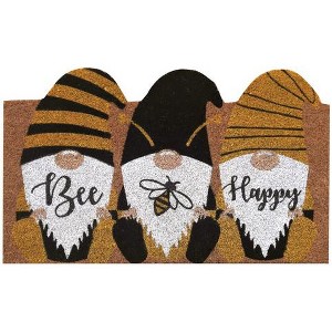 Briarwood Lane Summer Coir Doormat 30x18 Bee Happy Gnomes For Summer Coir Doormat - 1 of 2