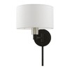 Livex Lighting 1 - Light Wall Light in  Black/Brushed Nickel - 4 of 4