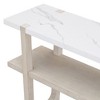 NicBex Console Table Entryway Table with Marble-Effect Top Side Table for Entryway, Living Room, Hallway - 4 of 4