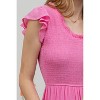 August Sky Women's Short Sleeve Smocked Midi Dress - 4 of 4