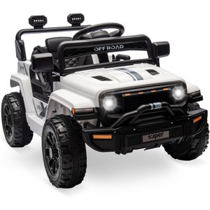 Ride On Truck for Kids, 12V Battery Powered Toy Car with Remote Control, Spring Suspension, LED Headlight and Music, for Girls Boys - 1 of 4