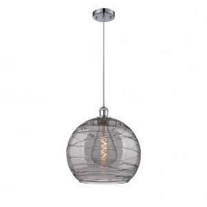 Athens Deco Swirl - 1 Light Pendant In Industrial Style-16.88 Inches Tall and 13.75 Inches Wide - 1 of 1