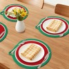 REGALWOVEN Farmhouse Round Placemats Set of 6 Woven Placemats for Dining Table Decor Kitchen Table Mat Wipe Clean - 2 of 4