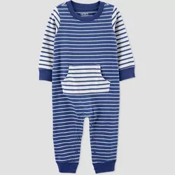 Carter's Just One You® Baby Boys' Colorblock Striped Jumpsuit - Blue 24M