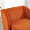 Lounge Chair with Removable Pillow, Solid Wood Legs, Tilted Backrest,Serpentine Springs, High Density Foam Home Theater Seating Orange - 4 of 4