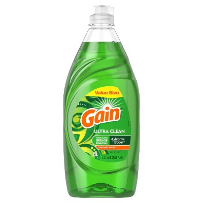 Gain Ultra Dishwashing Liquid Dish Soap, Original Scent, 38 fl oz