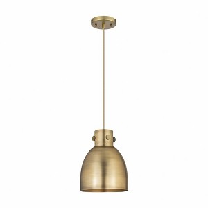 Newton Bell - 1 Light Pendant with Metal Shade In Industrial Style-9.63 Inches Tall and 8 Inches Wide - 1 of 1