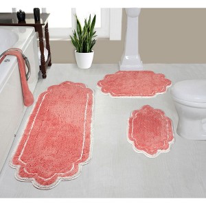 Allure Collection Cotton Tufted Bath Rug Set Set of 3 - Home Weavers - 1 of 4