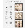 Leather Jewelry Box with Mirror & Lock, 3-Tier Organizer with 2 Drawers for Necklaces & Bracelets - 4 of 4