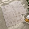 Non-Slip Machine Washable Solid Cotton 2 Piece Bathroom Rug Set by Blue Nile Mills - 2 of 4