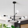 KAISITE 8-Light Dimmable Black and Gold Modern Sputnik Chandelier - 3 of 4