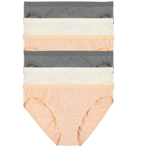 Felina Women's Organic Cotton Bikini Underwear for Women - (6-Pack) (Pale  Orchid, X-Small)