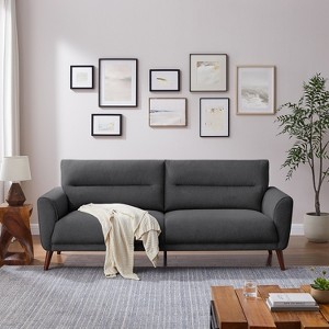MINIMORE Modern 85''W Bess 3Seater Round Arms Sofa - 1 of 4
