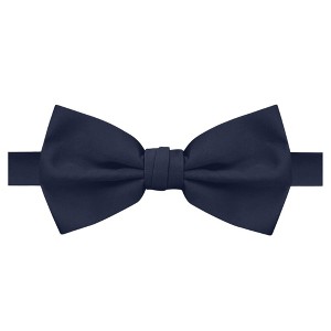 Jacob Alexander Men's Solid Color Pre-Tied Adjustable Banded Bow Tie - 1 of 4