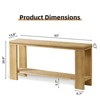 CAVINAS Solid Wood Console Table with Open Style,Rustic Farmhouse Entryway Table with Wood Legs,Console Table for Living Room - 3 of 4