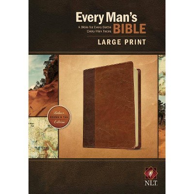 Every Man's Bible-NLT-Large Print - (Leather Bound)