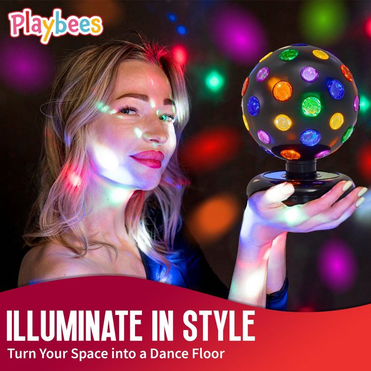 Playbees Rotating Disco Ball Lights 11 Inches, 5 of 6