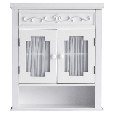 Lisbon Wall Cabinet White - Elegant Home Fashions