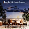 10ft Offset Patio Umbrella, Cantilever Umbrella with Easy Lift & Tilt Adjustment, 8 Ribs Sun umbrella UV Protection for Backyard, Pool, Garden - 3 of 4