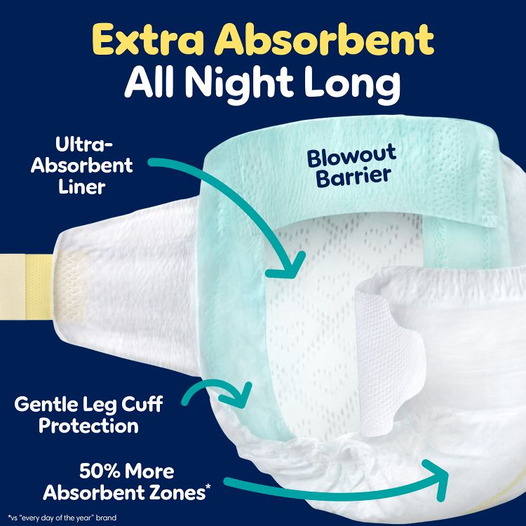 Pampers Swaddlers Overnight Diapers, 3 of 16