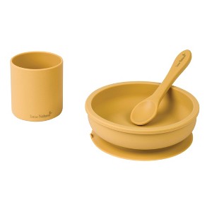 SARO "Nordic Party" 3-Piece Silicone Baby Feeding Set: Suction Plate, Spoon & Cup for Self-Feeding - 1 of 4