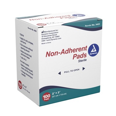 Dynarex Non-Adherent Pads, Sterile Wound Care Bandages