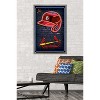 Trends International MLB St. Louis Cardinals - Neon Helmet 23 Framed Wall Poster Prints - 2 of 4