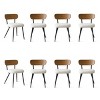 Scandia Upholstered Dining Chair Set of 8 Armless Kitchen Chairs with Metal Base for Dining Room & Kitchen Island,Farmhouse Furniture-Tanpinhause - 2 of 4