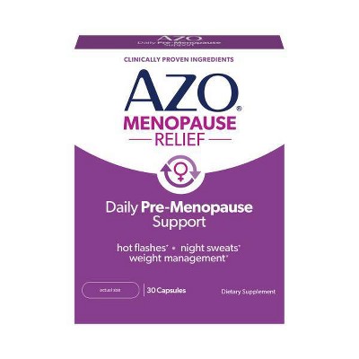 AZO Menopause Relief - Daily Pre-Menopause Support Capsules - 30ct
