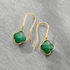 Ross-Simons Italian 3.60 ct. t.w. Emerald Clover-Shaped  Drop Earrings in 14kt Yellow Gold - 3 of 4