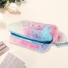 Unique Bargains Women Sequin Heart Rabbit Makeup Bag Pink Blue Yellow 1 Pc - 2 of 3