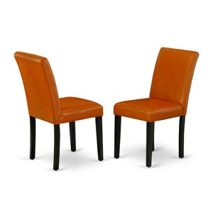 HomeStock 5-Piece Round Black and Cherry Finish Solid Wood Top Dining table with 4 Chairs - 1 of 4