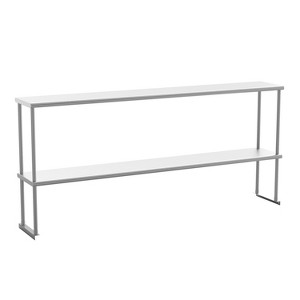 Flash Furniture Reese Commercial Grade 430 Stainless Steel 18 Gauge NSF Certified Metal Kitchen Double Overshelf - 1 of 4