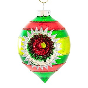 Christopher Radko 4.0 Inch Holiday Splendor Reflector Ornament Shiny Brite Vintage Inspired Tree Ornaments - 1 of 3