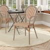 Flash Furniture Lourdes Indoor/Outdoor Commercial Thonet Bistro Stacking Chair with Arms, PE Rattan and Aluminum Frame - 2 of 4