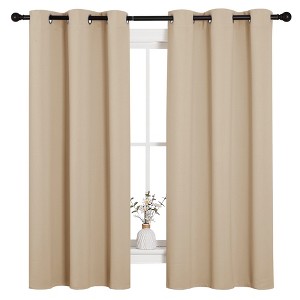 NICETOWN Grommet Top Blackout Curtains, Thermal Insulated Noise Reducing Window Drapes (Set of 2) - 1 of 4