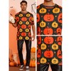 TATT 21 Men's Halloween Pumpkin Printed Short Sleeves Graphic T-Shirts - image 4 of 4