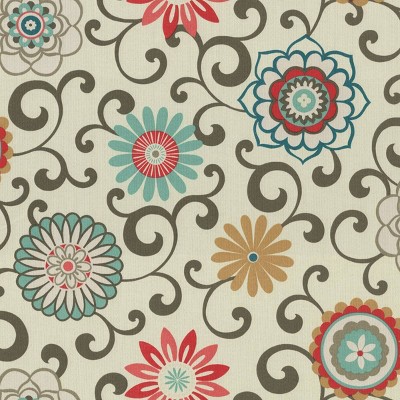 Set of 2 Multicolor Floral Outdoor Rectangular Throw Pillows