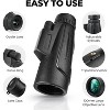 MOVSSOU Monocular Telescope 12x50 HD Monocular for Smartphone Adult Handheld Telescope Bird Watching Hiking Wildlife - 2 of 4
