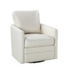 Hugo  Fall  Transitional  Wooden Upholstered Swivel Chair with metal base  for Bedroom and Living Room Deal of the day | ARTFUL LIVING DESIGN - 4 of 4