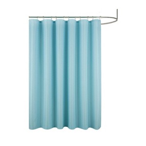 RT Designer Collection Bento Waffle Jacquarduard Shower Curtain 70" x 72" Blue - 1 of 4