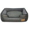 P.L.A.Y. Lounge Bed: Houndstooth - Black/Gray, Small, Luxury Pet Bed, Washable - 2 of 4
