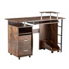 Computer Desk Modern with File Drawers and Keyboard Tray for Home Office 47in Wide-3irtyhousy - 2 of 4
