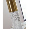 Signature Design by Ashley (Set of 2) Samney Table Lamps Gold/White: Contemporary Drum Shade, Metal Body, 3-Way Switch - 3 of 4