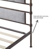 Metal Queen Size Bed Frame With Upholstered Headboard And Footboard, Heavy Duty Metal Slats Supports, No Noise, No Box Spring Needed, Easy Assembly - 2 of 4