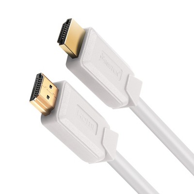 Insten HDMI Male to Male Cable, 2.1 Version, 8K 60Hz, 48Gbps, PVC Cable, Gold Connectors, 6ft , White
