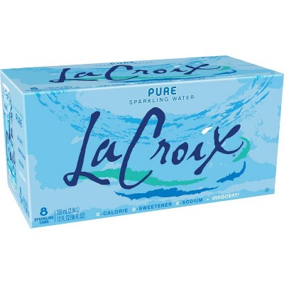 LaCroix Pure Sparkling Water - 8pk/12 fl oz Cans